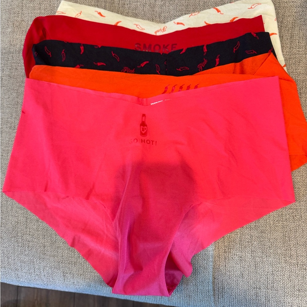 Victoria's Secret Panties Set - Red, Black, Cream, Orange